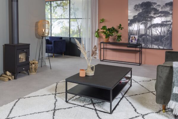 Haluta Salontafel - 140 x 70 x 38 cm - Zwart - Afbeelding 3