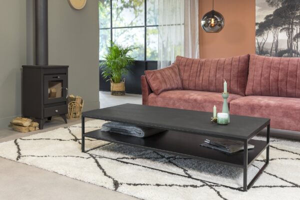 Haluta Salontafel - 140 x 70 x 38 cm - Zwart - Afbeelding 2