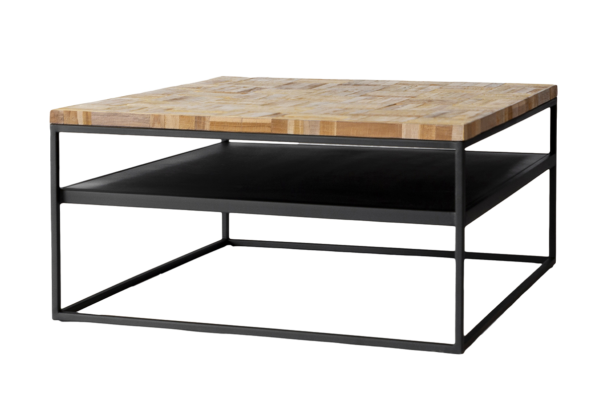 Haluta Salontafel - 80 x 80 x 40 cm - Grey Block - Grijs