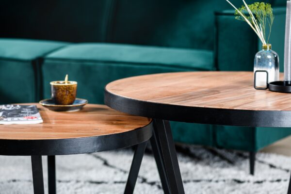 Haluta Acacia Salontafel - Set van 2 - Bruin - Afbeelding 2