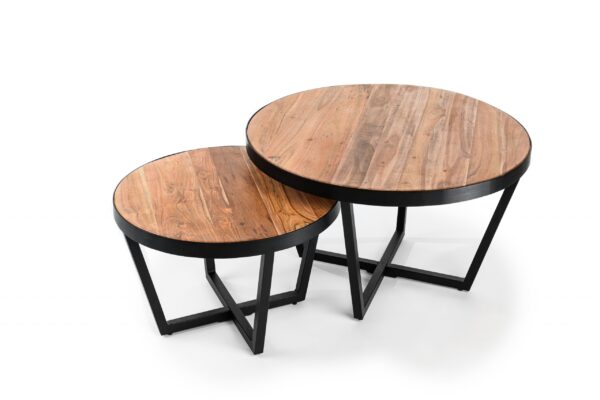 Haluta Acacia Salontafel - Set van 2 - Bruin - Afbeelding 5