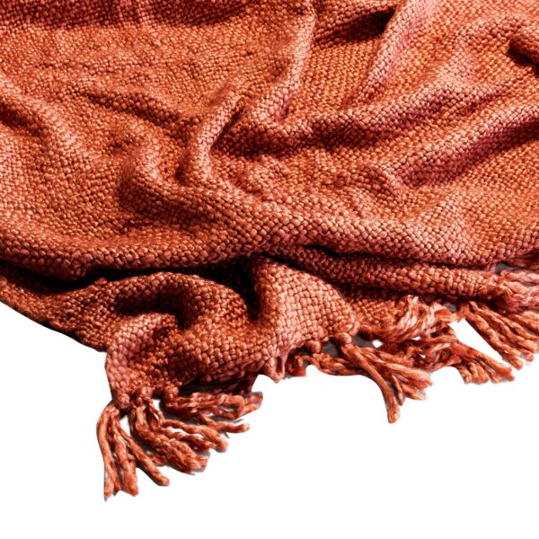 Haluta Plaid - 130 x 170 - Terracotta - Afbeelding 5