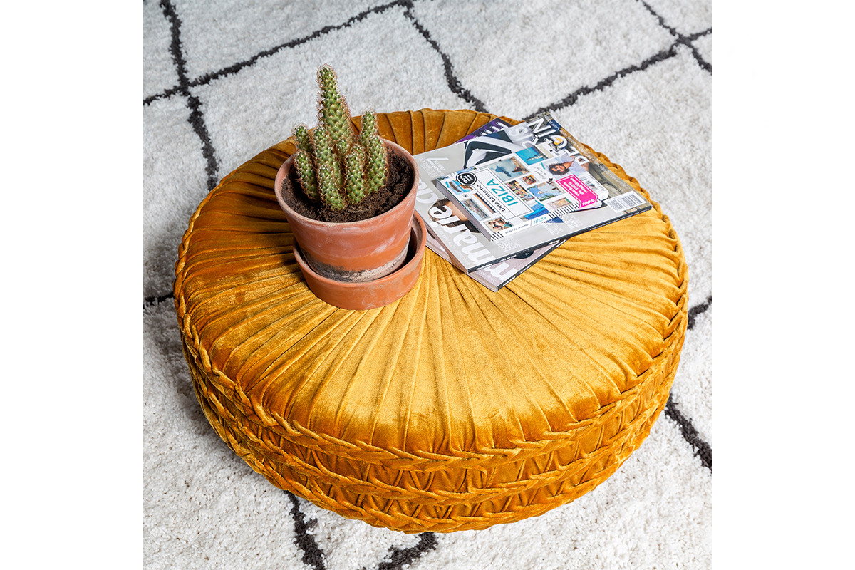 Haluta Poef - 60 x 60 - P550 Oker