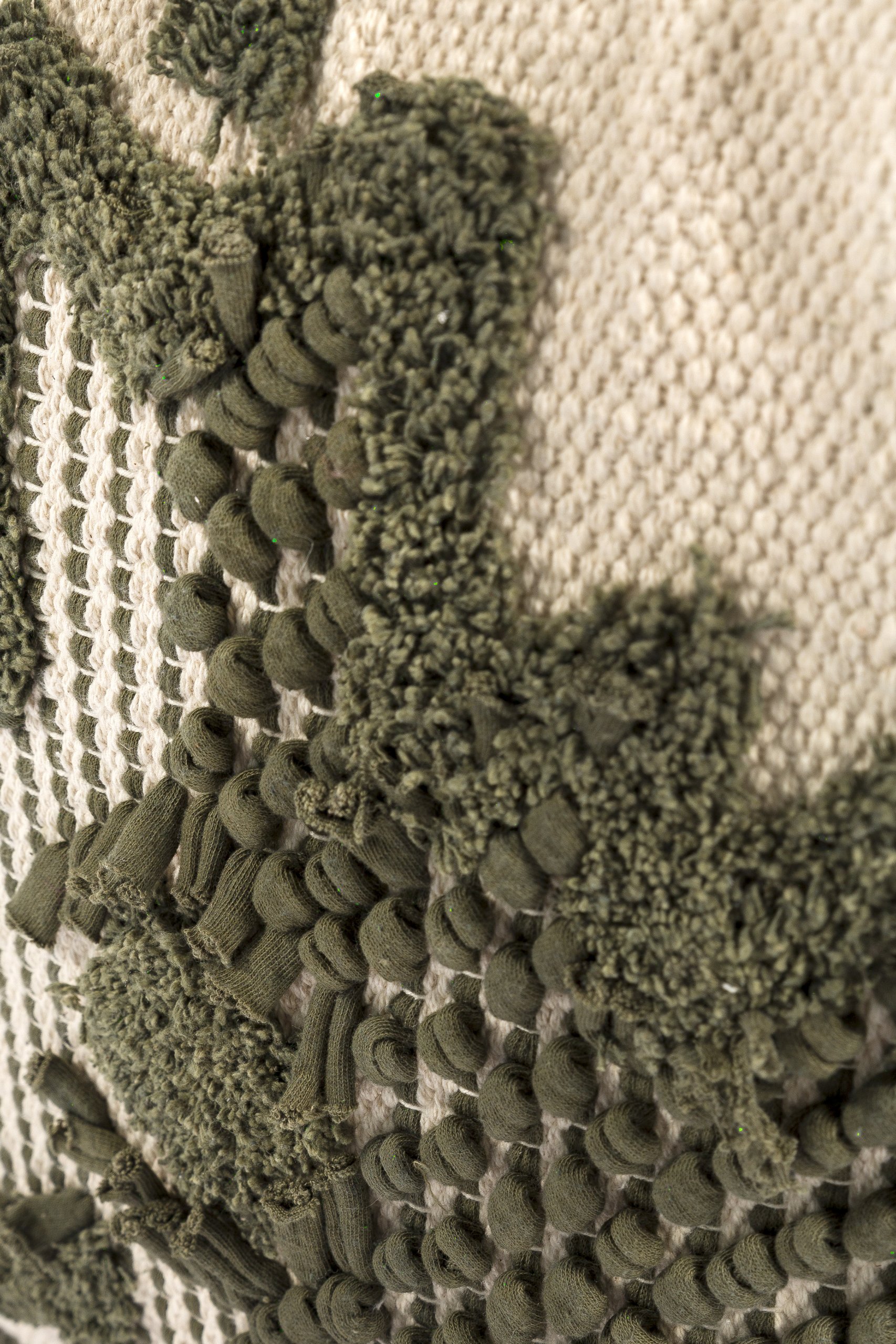 Haluta Poef - 45 x 45 - Groen/Grijs - Afbeelding 3