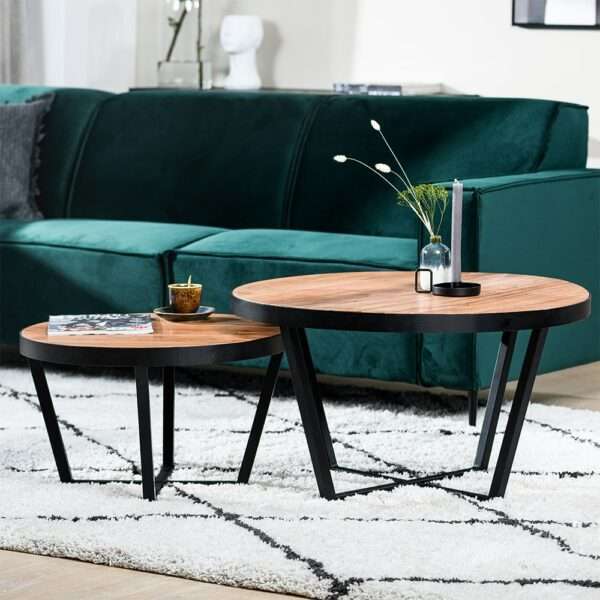 Haluta Acacia Salontafel - Set van 2 - Bruin