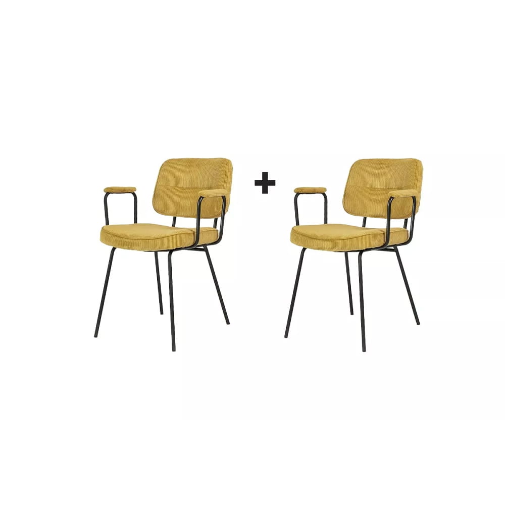 Haluta Eetkamerstoel Niels – Geel – €149,50 p.s – Set van 2