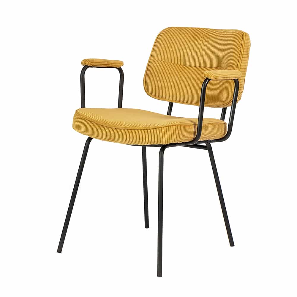 Haluta Eetkamerstoel Niels – Geel – €149,50 p.s – Set van 2 - Afbeelding 4