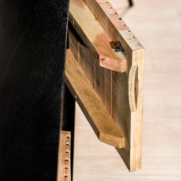 Haluta Acacia TV-meubel Pip - 140 x 40 x 50 cm - Acacia/Zwart - Afbeelding 5