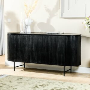 Haluta Acacia TV-meubel Noor - 165 x 45 x 80 cm - Acacia/Zwart