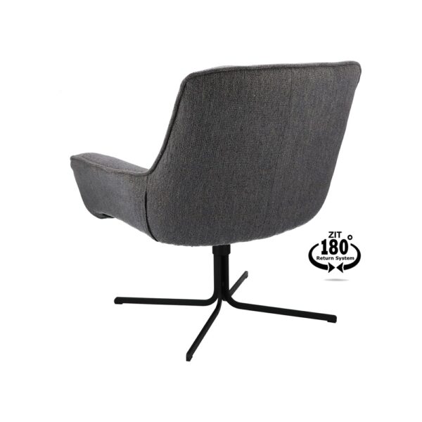 Haluta Relax Fauteuil Dex - Draaibaar - Grijs - Afbeelding 4