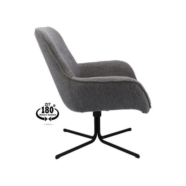 Haluta Relax Fauteuil Dex - Draaibaar - Grijs - Afbeelding 3