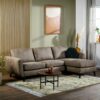 Haluta - Hoekbank Job – 258 x 155 x 83 cm – Taupe – Rechts