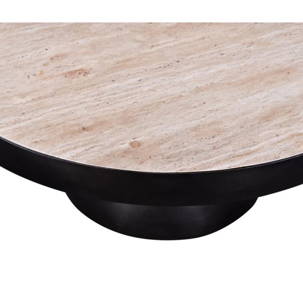 Moods - Salontafel Travertine - 89 cm - Zwart - Afbeelding 4