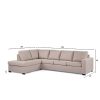 Haluta - Hoekbank Simon - 285 x 199 x 80 cm - Beige - Rechts - Afbeelding 8