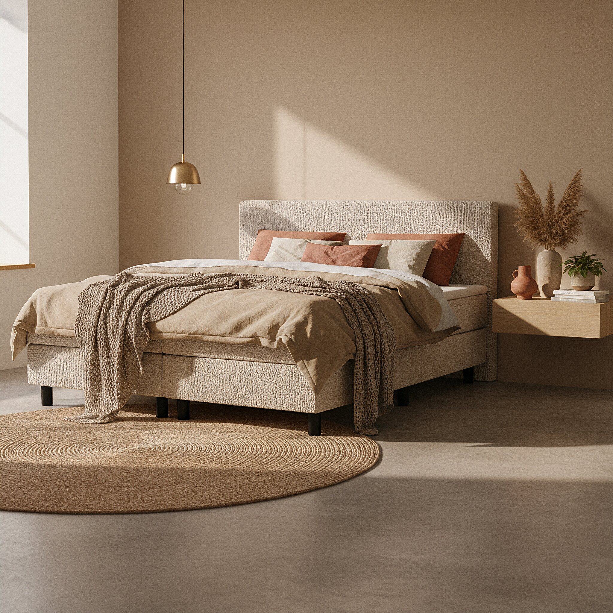 Haluta - Complete Boxspring Teddy - 180 x 200 cm