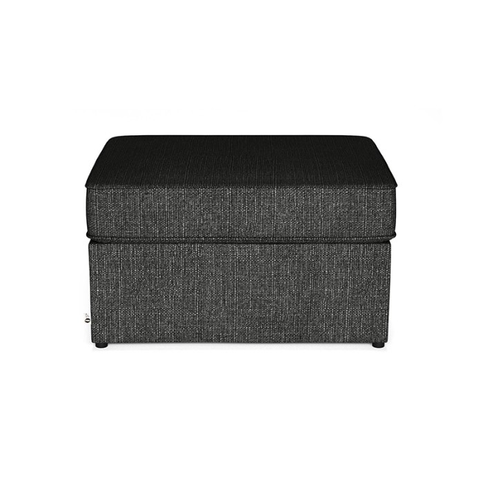 Haluta hocker in donkergrijze gemêleerde stof met strak en modern design.jpg