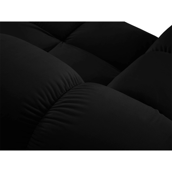 Haluta modulaire hoekbank in zwarte stof met ronde, gewatteerde vormen 5.jpg